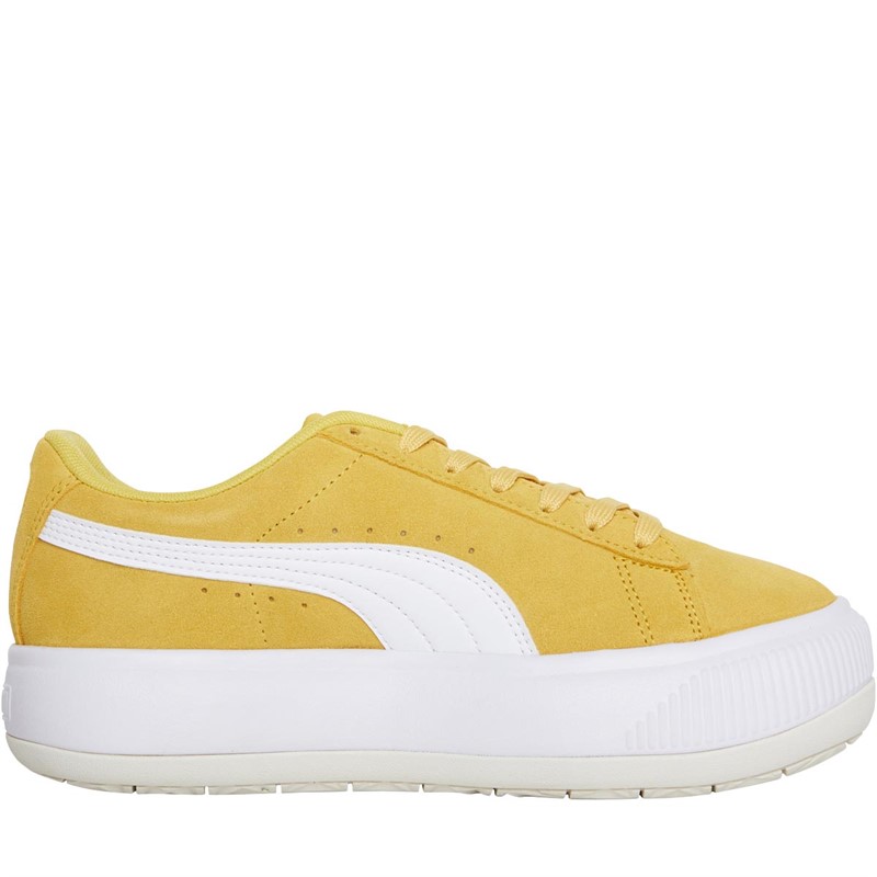 Puma Womens Suede Mayu Trainers Bamboo/Puma White