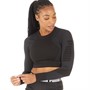 Puma Womens Train Seamless Fitted Long Sleeve Top Black