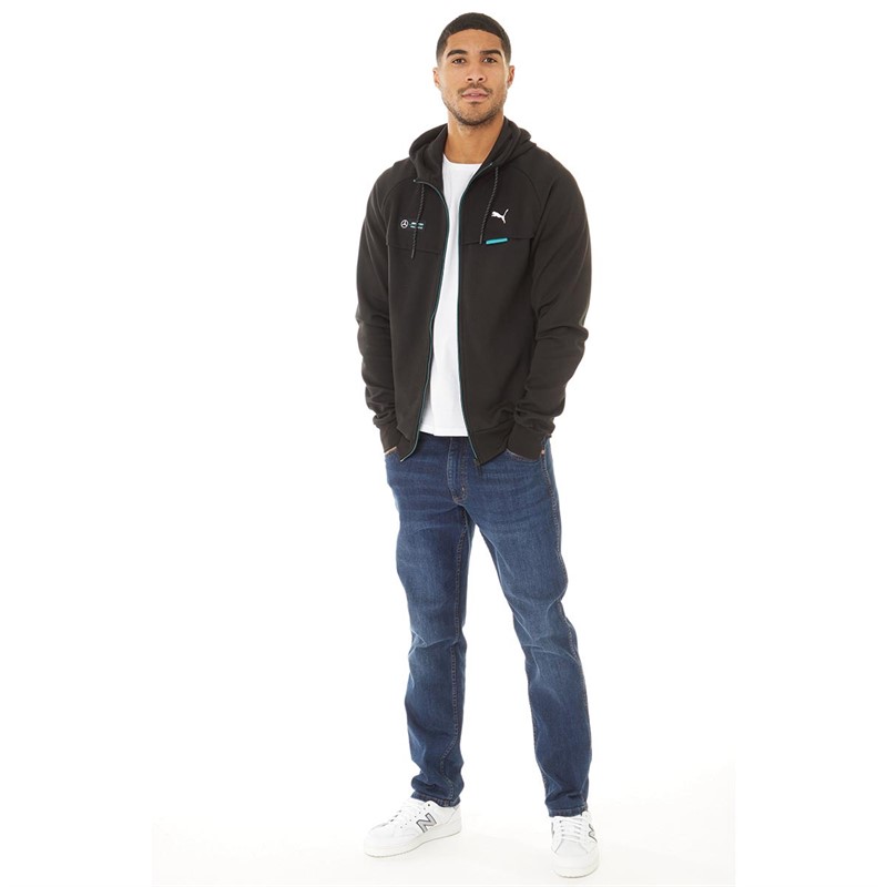 Puma Mens Mercedes AMG Petronas F1 Full Zip Hoodie Puma Black
