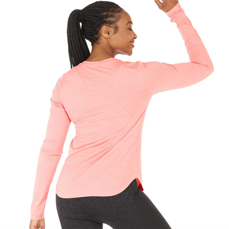 Puma Womens Run Cloudspun Long Sleeve Top Pink Carnation