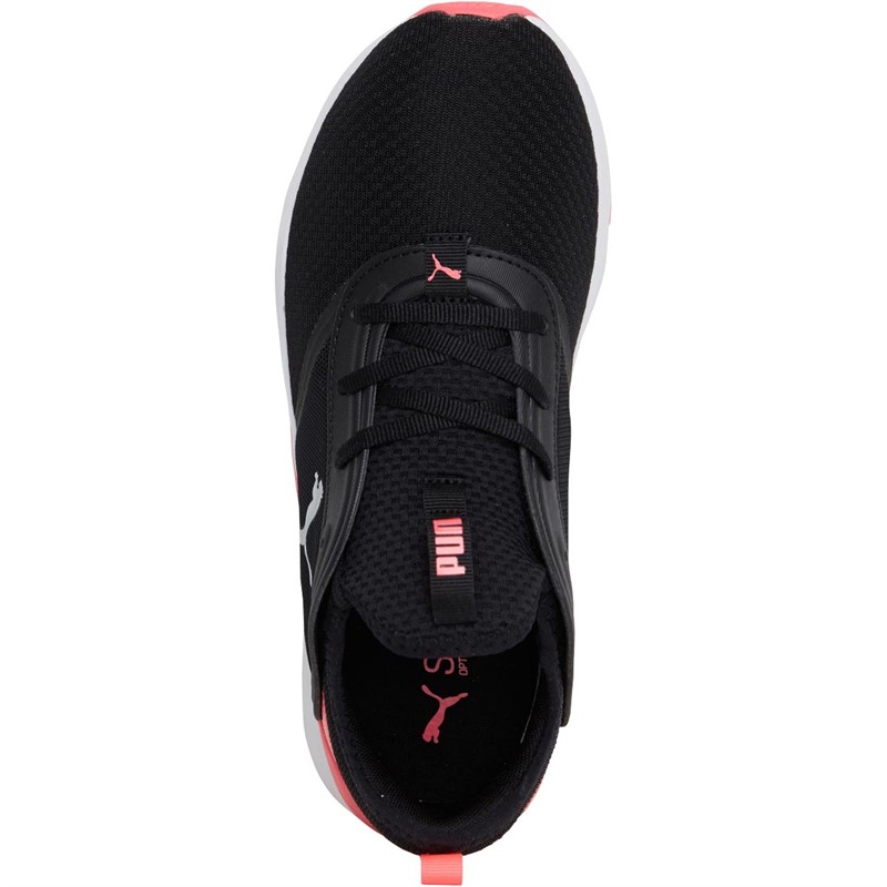 Puma Womens Softride Ruby Neutral Running Shoes Black/Orange