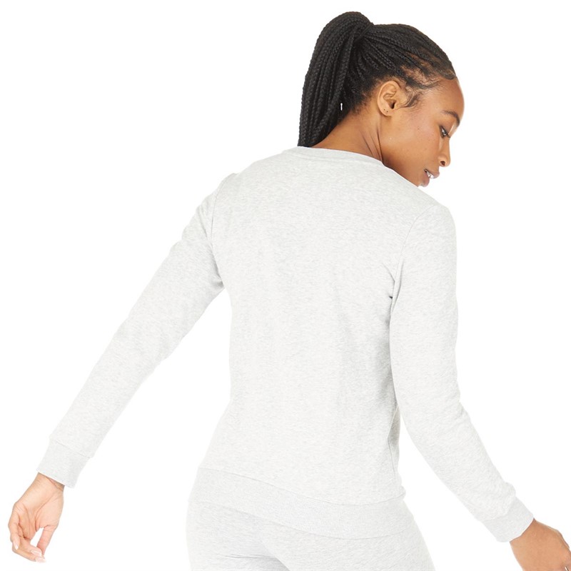 Puma Womens Essentials Logo Sweatshirt Light Grey Heather