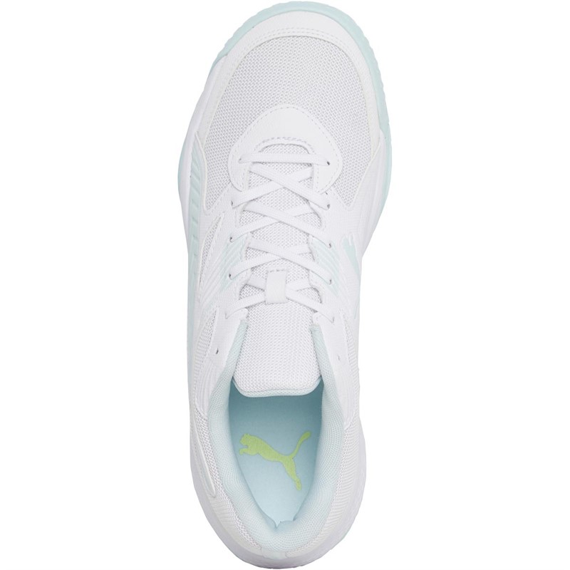 Puma Mens Solarflash II Indoor Sports Shoes White/Blue