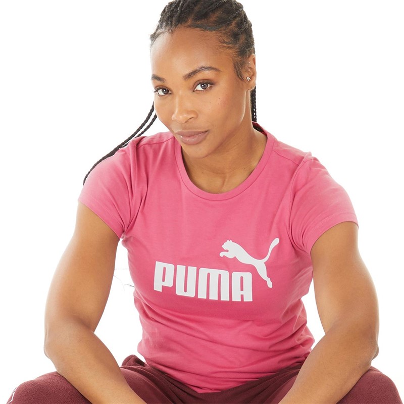 Puma Womens Essentials Logo T-Shirt Orchid