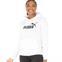 Puma Womens Essentials Logo Fleece Hoodie Puma White
