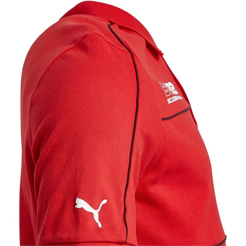 Puma Mens Ferrari Race Polo Rosso Corsa