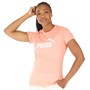 Puma Womens Essentials Logo Heather T-Shirt Apricot Blush