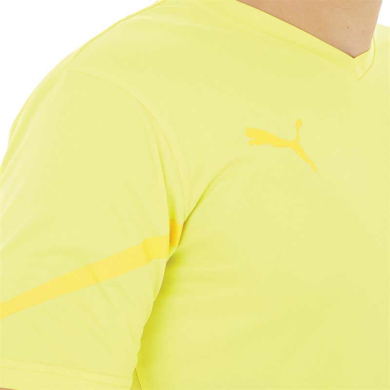 Puma Mens Teamflash Jersey Fluo Yellow