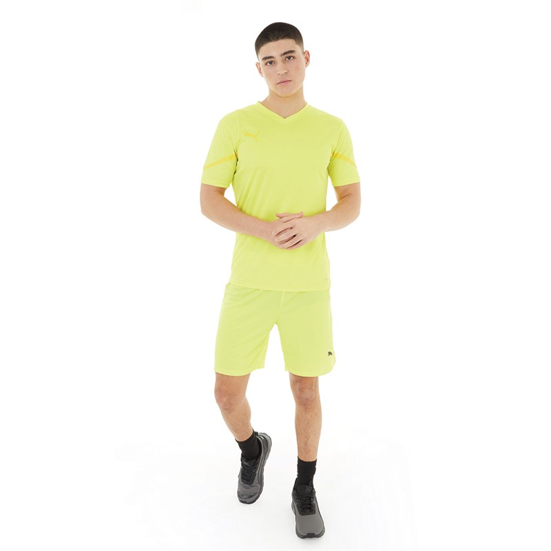 Puma Mens Teamflash Jersey Fluo Yellow