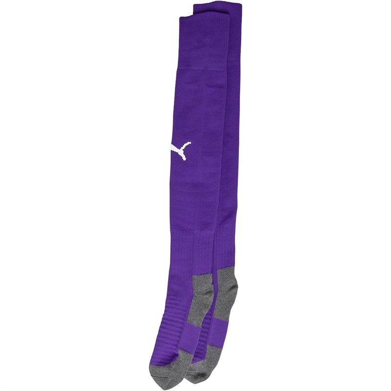 Puma Mens Team Liga Core Football Socks Prism Violet/White
