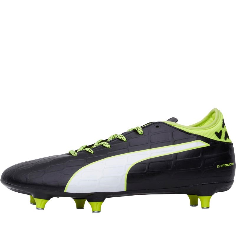 Puma Mens evoTOUCH 3 SG Football Boots Black/White/Safety Yellow Puma Mens evoTOUCH 3 SG Football Boots Black/White/Safety Yellow