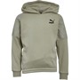 Puma Junior Boys Classics Matchers Fleece Hoodie Pebble Grey