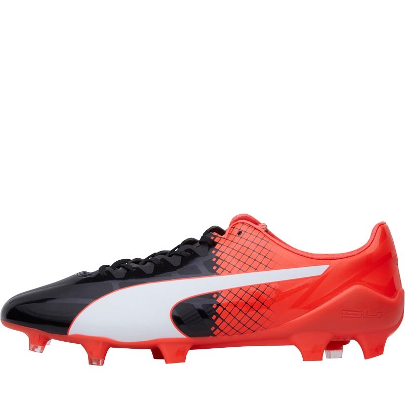 Puma Mens evoSPEED SL Synthetic II FG Football Boots Black/White/Red Puma Mens evoSPEED SL Synthetic II FG Football Boots Black/White/Red