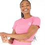 Puma Womens Classics Acid Brights Lettuce Edge T-Shirt Pink