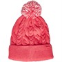 Puma Womens Cable Pom Beanie White/pink