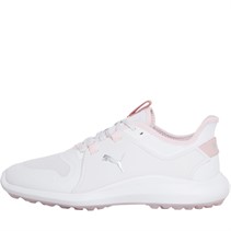 Puma Womens Ignite Fasten8 Waterproof Golf Shoes White/pink