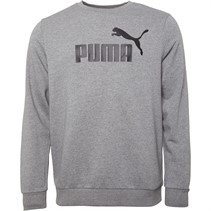 Puma Mens Essentials Big Logo Crew Sweatshirt Medium Grey Heather