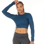 Puma Womens Inland Cropped Tight Long Sleeve T-Shirt Marine Blue