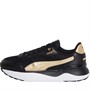 Puma Womens R78 Voyage Distressed Trainers Black/Gold