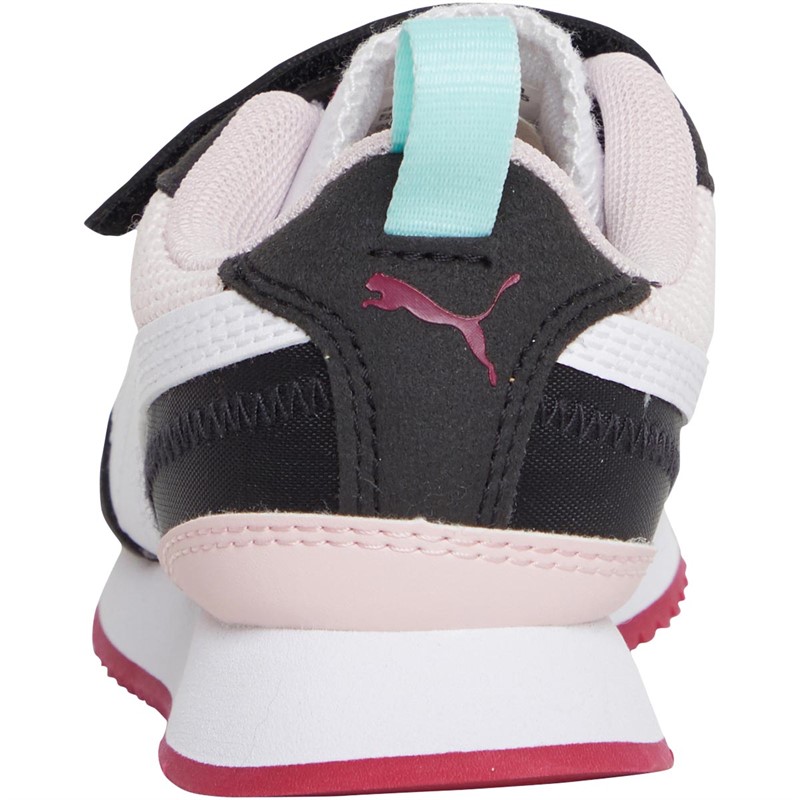 Buy Puma Girls R78 V Trainers Pinkwhiteblack