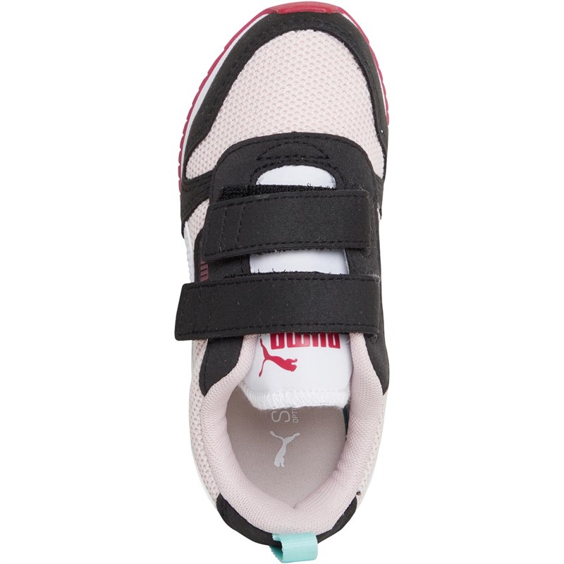 Puma Girls R78 V Trainers Pink/White/Black
