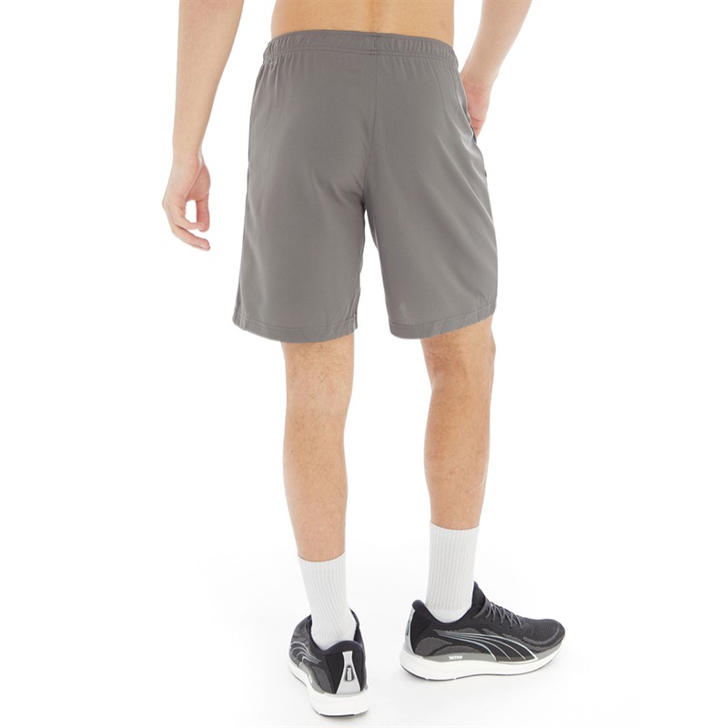 Puma Mens teamRISE Training Shorts Smoked Pearl/Puma White