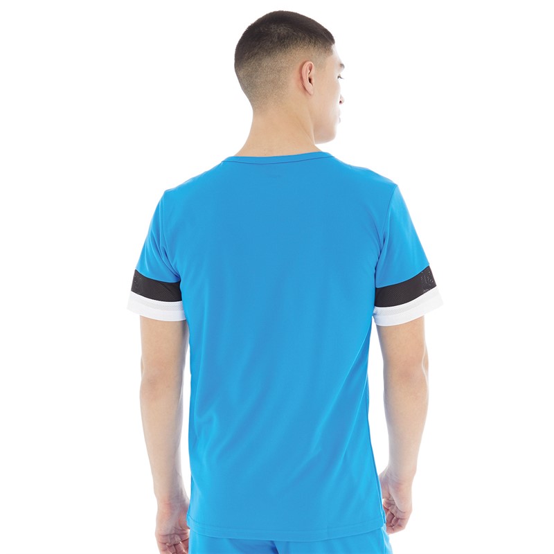 Puma Mens teamRISE Training Jersey Electric Blue Lemonade/Puma Black/Puma White