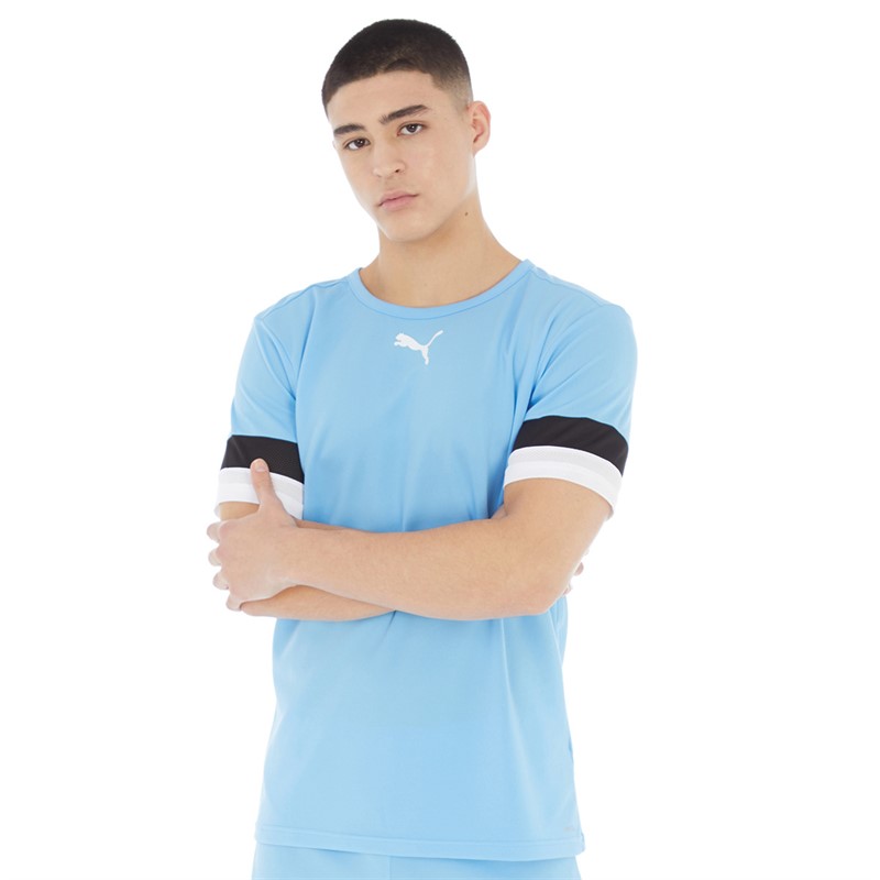 Puma Mens teamRISE Training Jersey Team Light Blue/Puma Black/Puma White