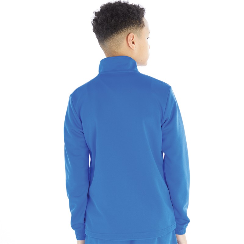 Puma Boys Teamrise Training 1/4 Zip Top Electric Blue Lemonade