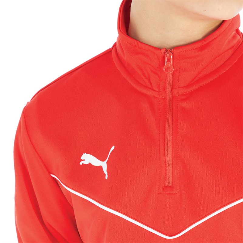 Puma Boys Teamrise Training 1/4 Zip Top Puma Red/Puma White