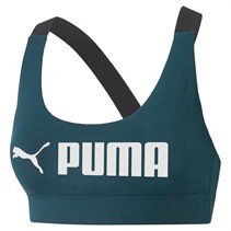 Puma Damskie Fit dryCELL Mid Impact Sports Staniki Sportowe Zielony