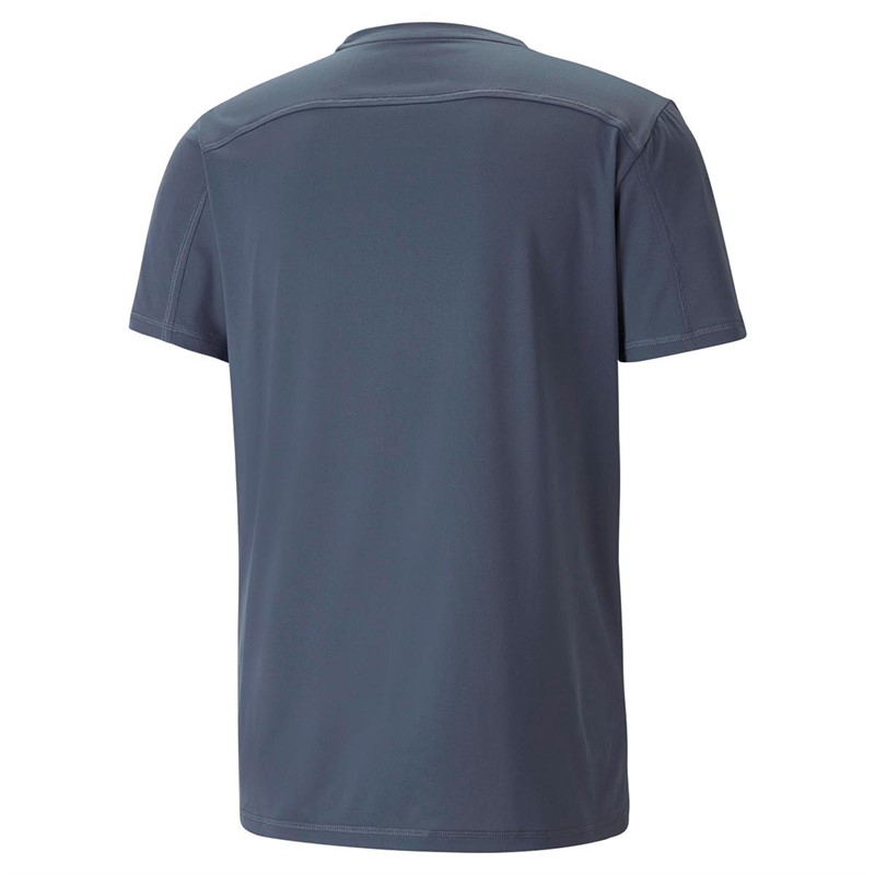 Puma Heren Run dryCELL AOP Graphic Sports Performance Tops Blauw