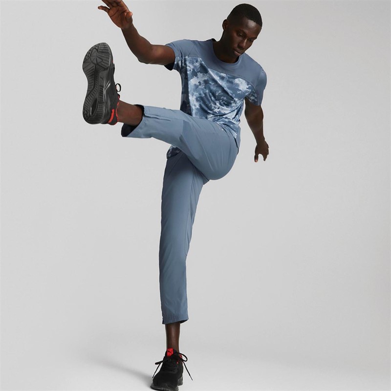 Puma Heren Run dryCELL AOP Graphic Sports Performance Tops Blauw