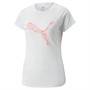 Puma Dames Run dryCELL Logo Sports Performance Tops Wit