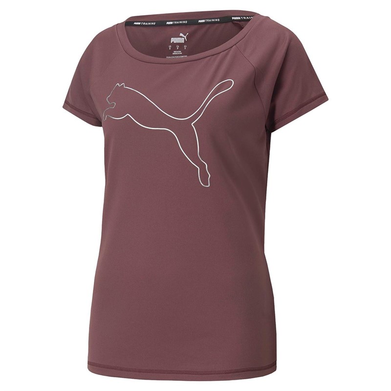 Puma Dames Train Favorite dryCELL Cat Sports Performance Tops Paars