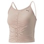Puma Dames Studio Foundation dryCELL Ruched Sports Performance Tops Ecru