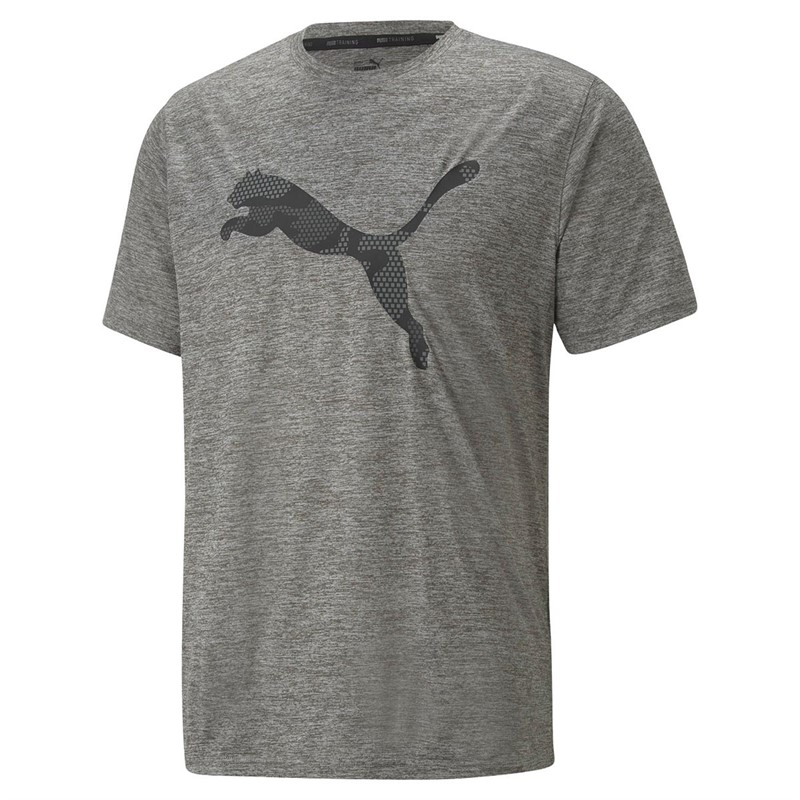 Puma Heren Train Favorite dryCELL Heather Cat Sports Performance Tops Grijs