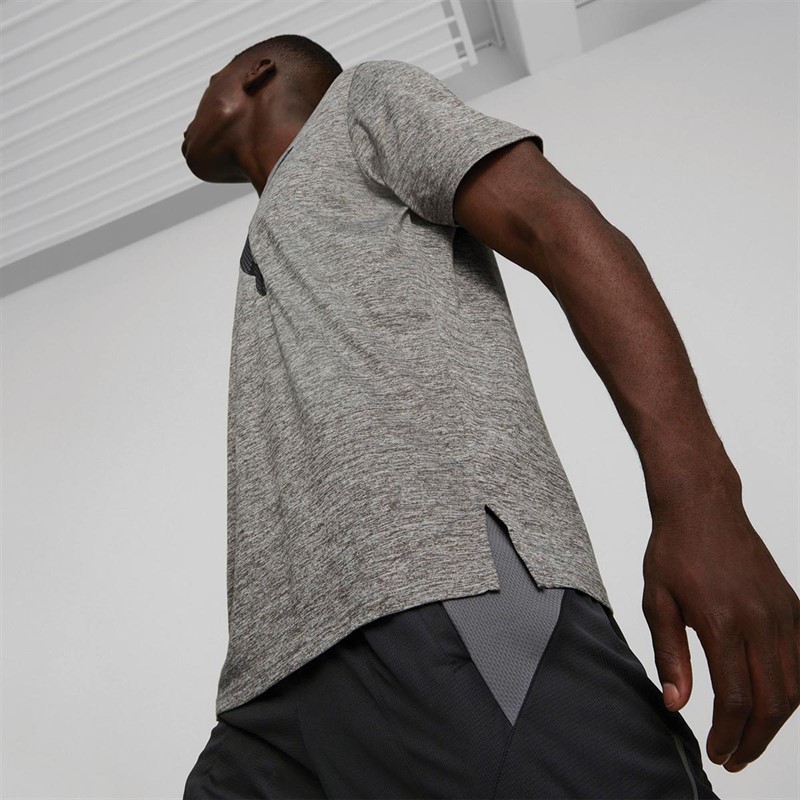 Puma Heren Train Favorite dryCELL Heather Cat Sports Performance Tops Grijs