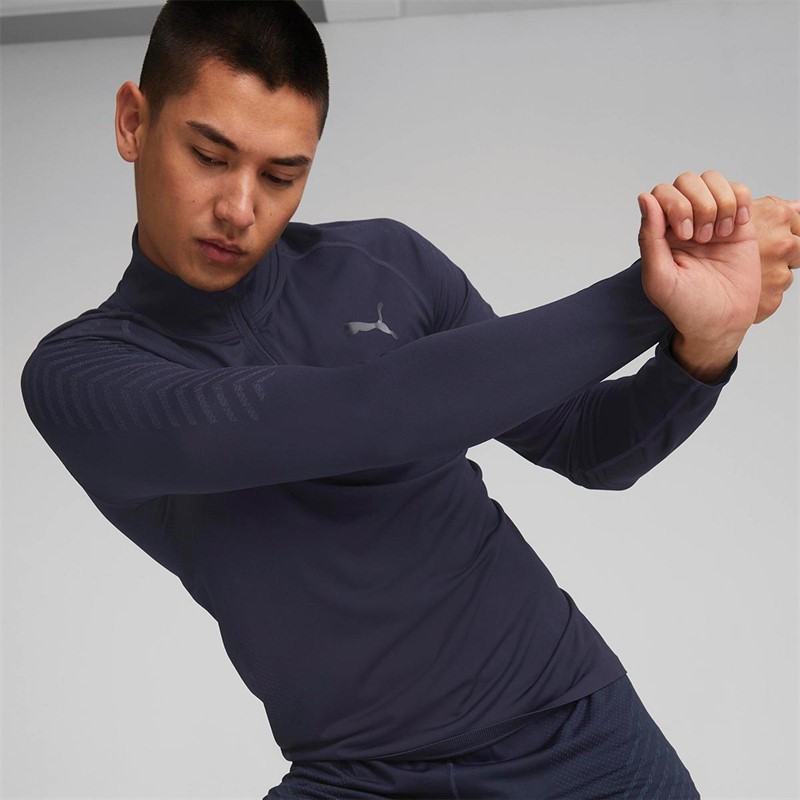 Puma Heren Train Form dryCELL Seamless Sports Performance Tops Blauw