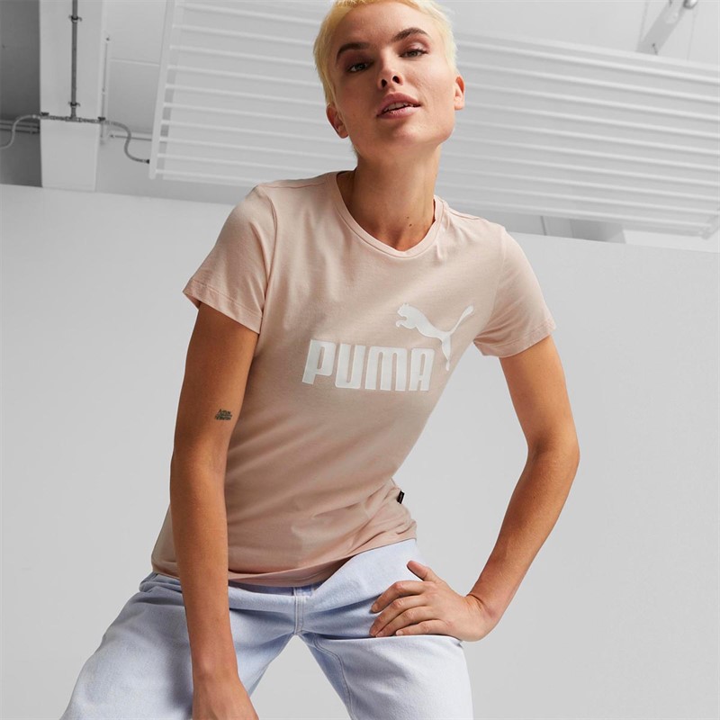 Puma Dame Essentials Logo (Plus Size) Overdele Lyserød