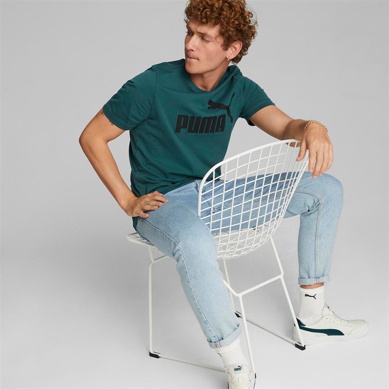 Puma Herre Essentials Logo T-shirts Grøn