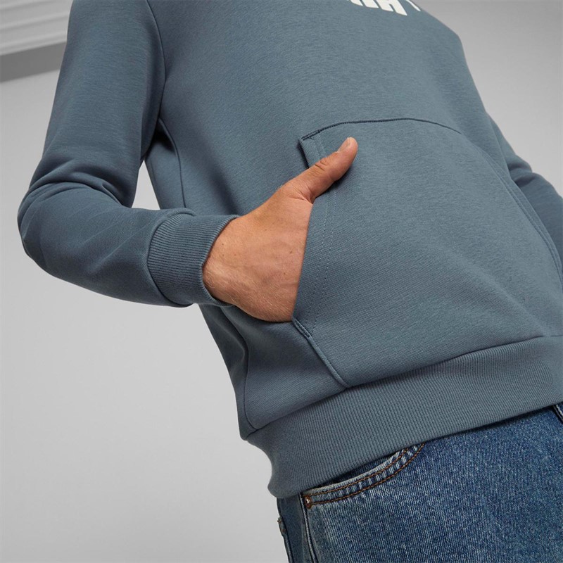 Puma Heren Essentials Big Logo Hoodies Blauw