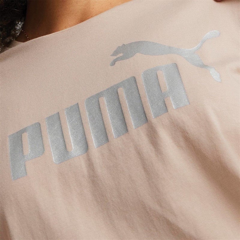 Puma Hauts Essentials+ Metallic Logo Femme Rose