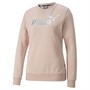 Puma Damskie Essentials+ Metallic Logo Bluzy Sportowe Różowy