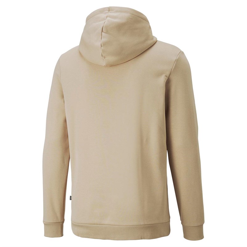 Puma Męskie Essentials+ Big Logo Bluzy z kapturami Ecru