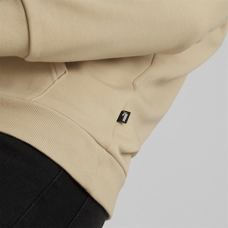 Puma Męskie Essentials+ Big Logo Bluzy z kapturami Ecru