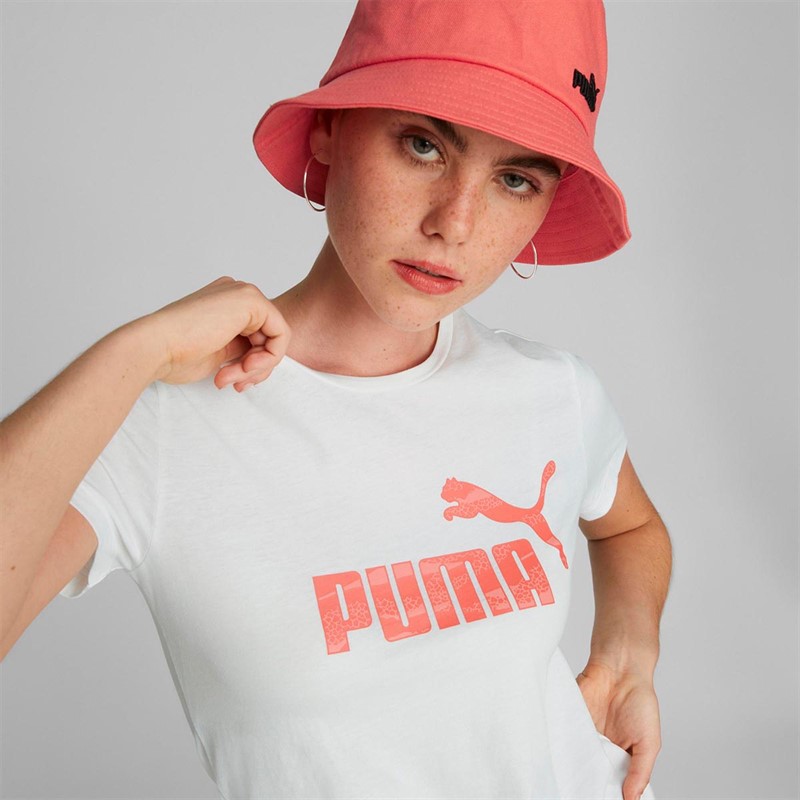 Puma Damen Essentials+ Animal Logo Tops Weiß