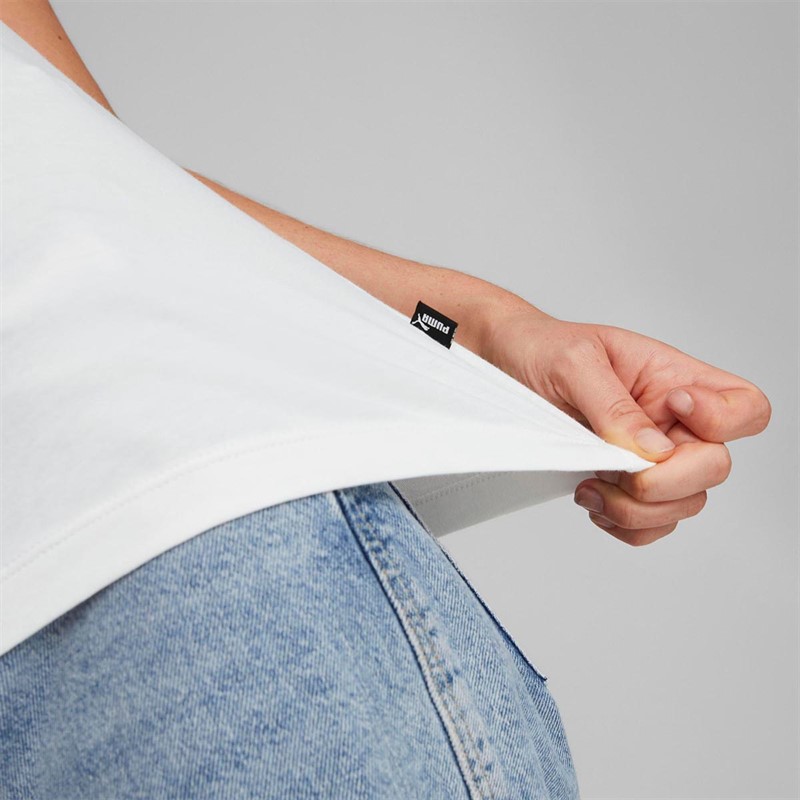 Puma Damen Essentials+ Animal Logo Tops Weiß