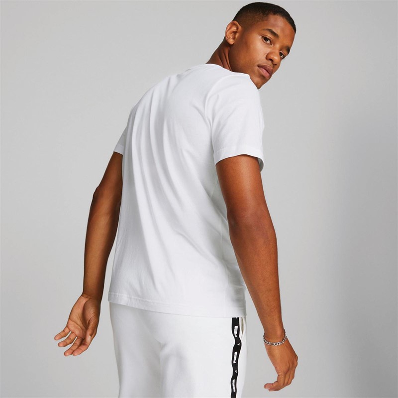 Puma T-Shirts Essentials+ Big Logo Homme Blanc