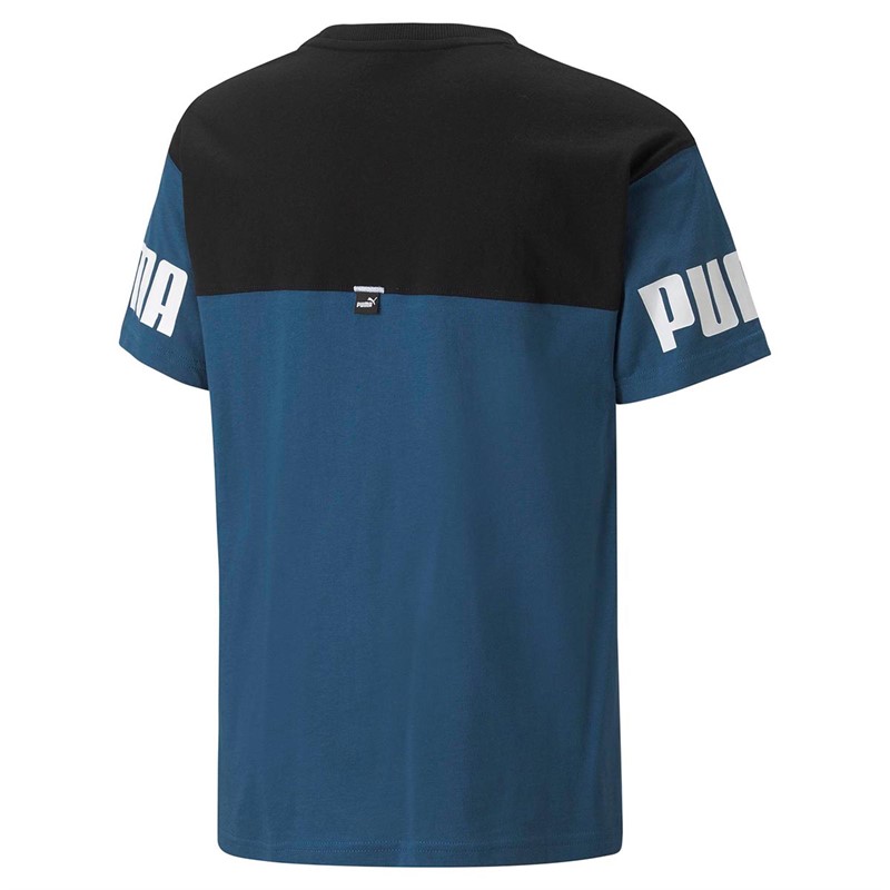 Puma Jongens Power Colorblock T-shirts Blauw